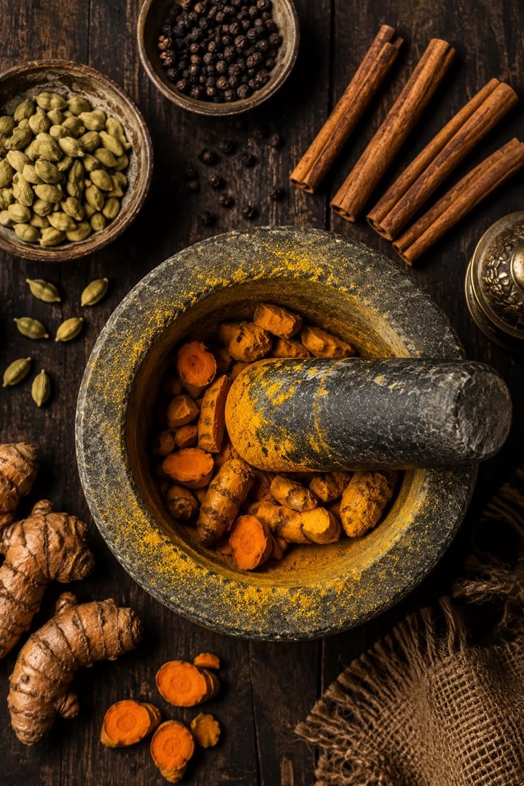 Cúrcuma y especias tradicionales